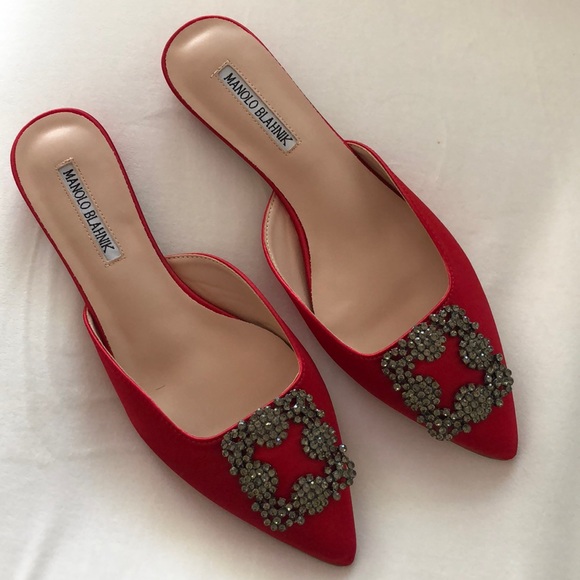 Manolo Blahnik Shoes - Manolo Blahnik red flats